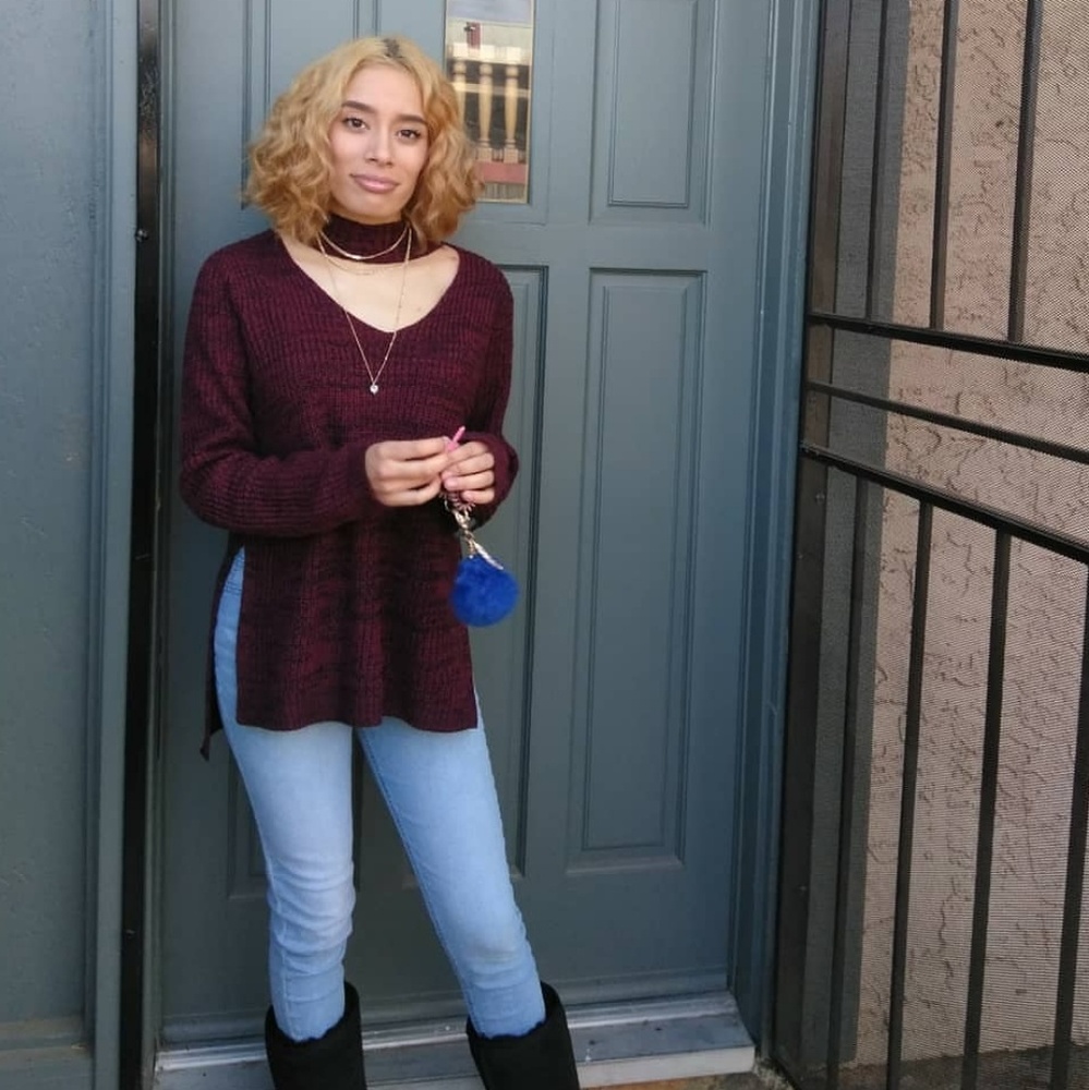 Knit sweater shirt